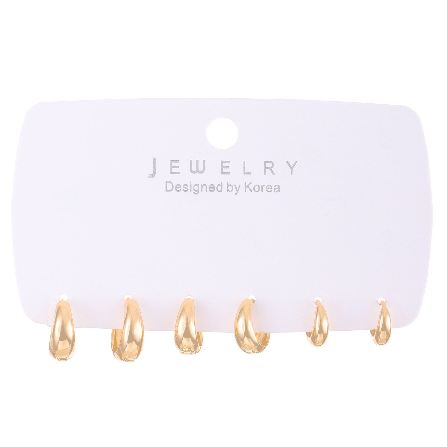 Simple Earring Hoop Niche Unisex Alloy Earring Rock Punk Earrings