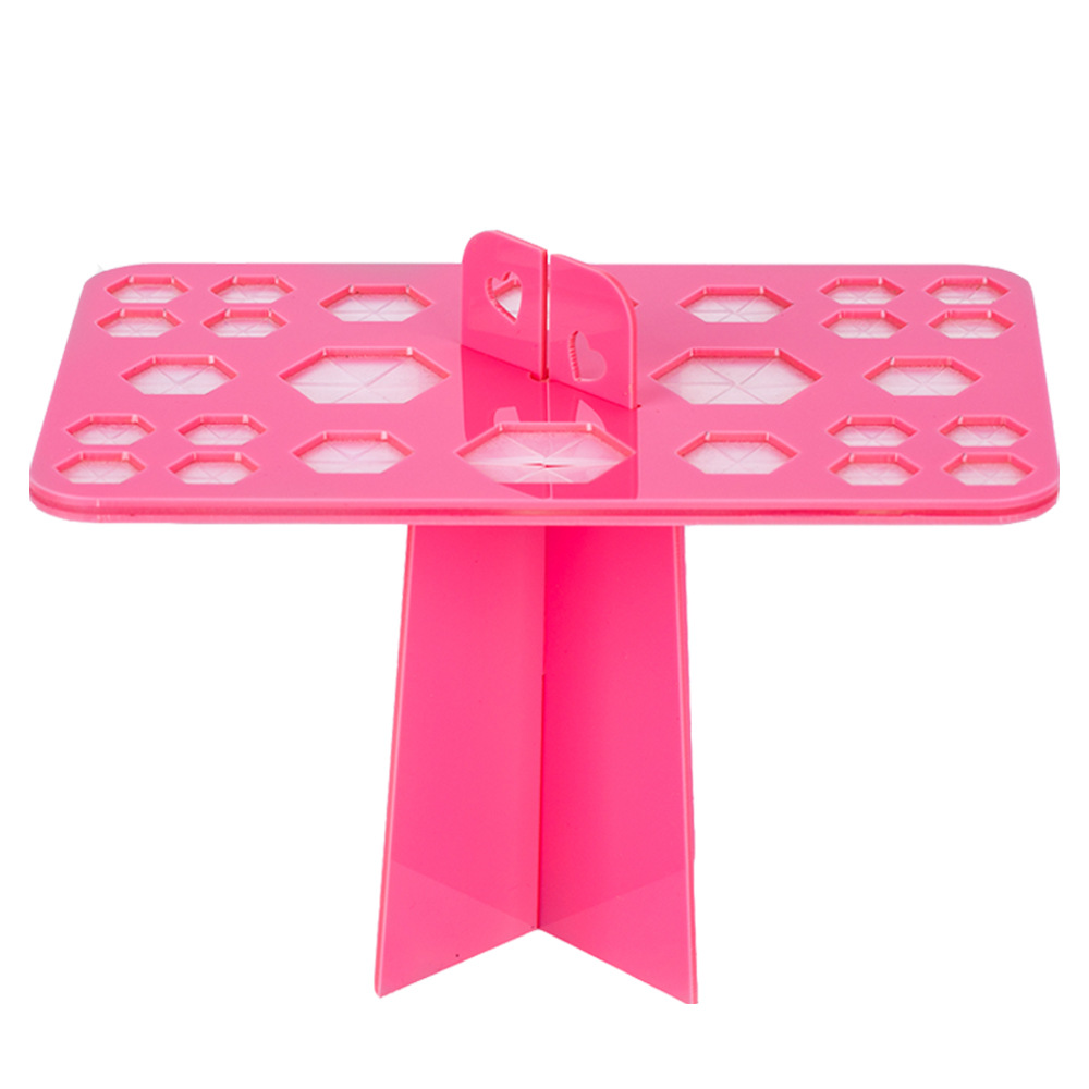 Makeup Brush Drying Rack 14 Hole 26 Hole 28 Hole Acrylic Brush Drying Rack Cleaning Storage Tool Display Rack