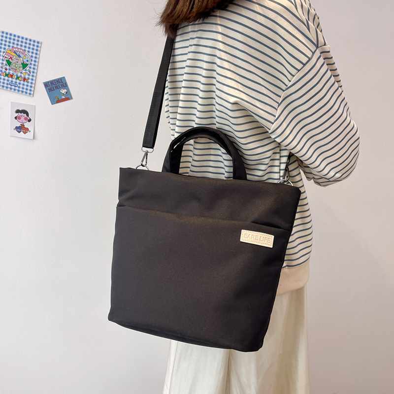 Leisure handbag single shoulder crossbody bag large capacity commuting bag handbag student class tote bag