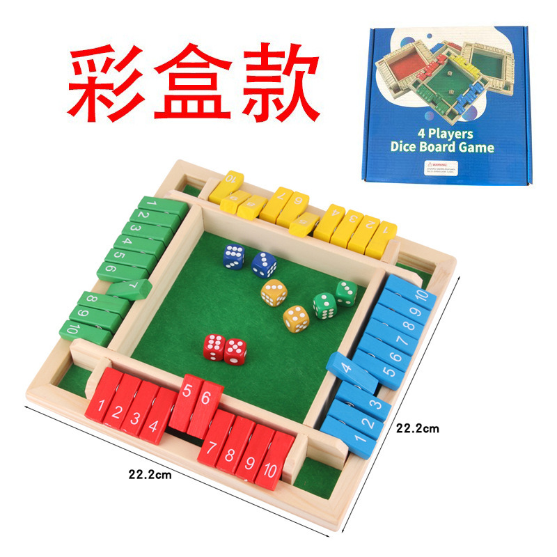 Party Multi-person Interactive Drinking Game Tabletop Chess and Card Game Four-sided Number Flip Game Prop