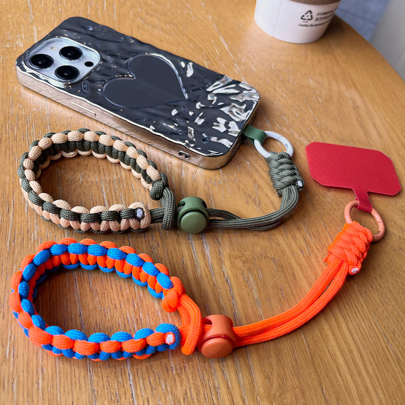 European travel phone strap short wrist adjustable braided strap outdoor sports sturdy men and women