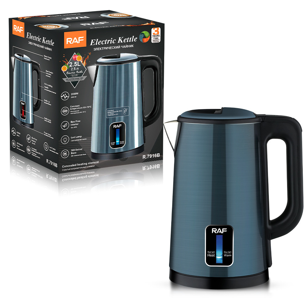 Electric Kettle Stainless Steel Tea Maker Food Grade Electric Kettle Auto Shut-off Water Boiler 2.0L