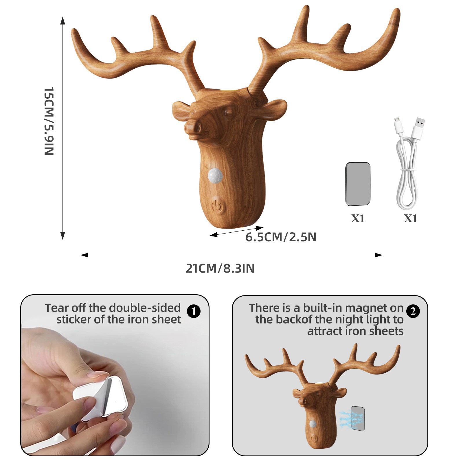 New Product LED Touch Atmosphere Night Light Charging Magnetic No Wiring Human Body Induction Wall Light
