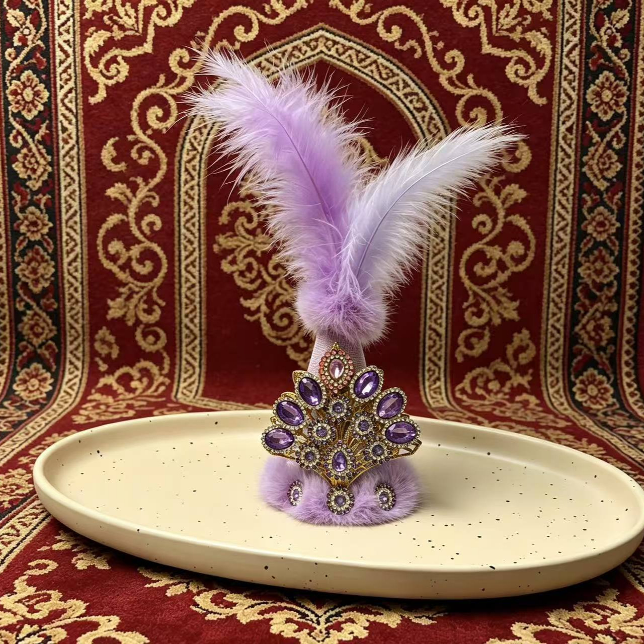 Xinjiang lamb souvenir cute rhinestone ethnic hat Xinjiang lamb accessory gift pendant