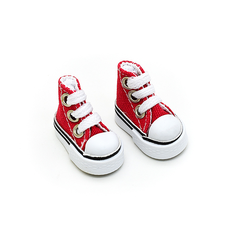 3.5CM Canvas Shoes 10cm Cotton Doll Clothes Changing Accessories OB24 8-Point BJD Finger Dance Toy Shoes
