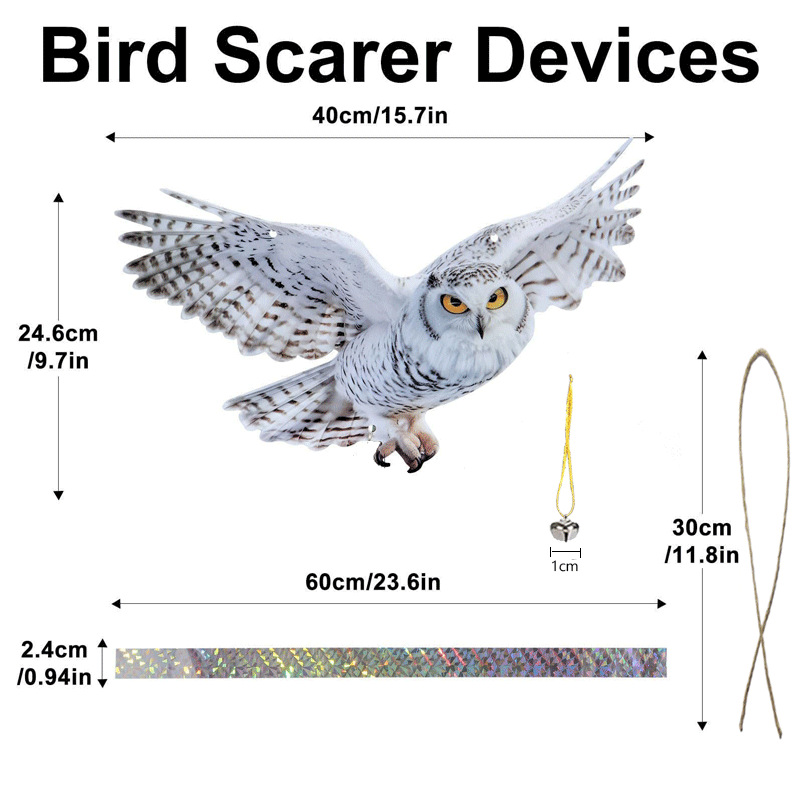 Garden Bird Repellent Storm Eagle 2D Acrylic Material Yard Lifelike Craft Hanging Decoration Simulated Animal