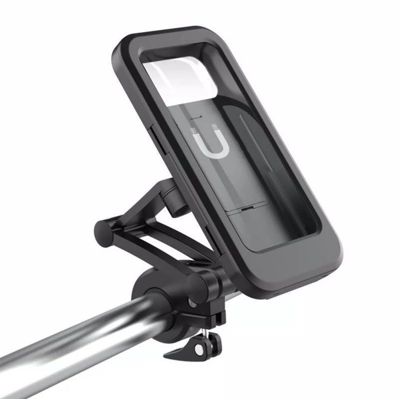 Motorcycle Electric Vehicle Phone Holder Bicycle Waterproof Bag Navigation Touch Screen Telescopic Handlebar Waterproof Bracket
