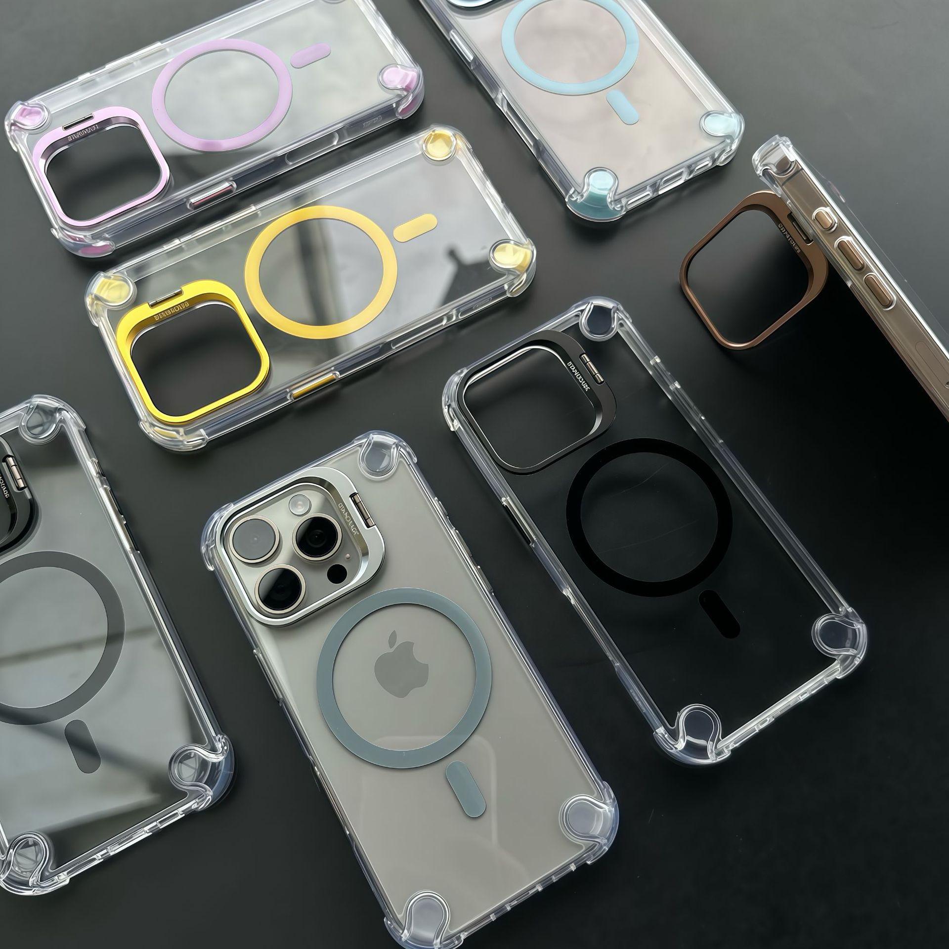 Magnetic charging phone case for iPhone 17, U3 lens stand, anti-drop for Apple iPhone 16, protective case for iPhone 17