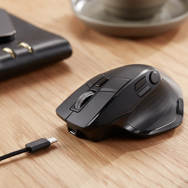 Japan SANWA silent mouse wireless bluetooth dual mode ergonomic 5 button customizable USB-C charging monitor