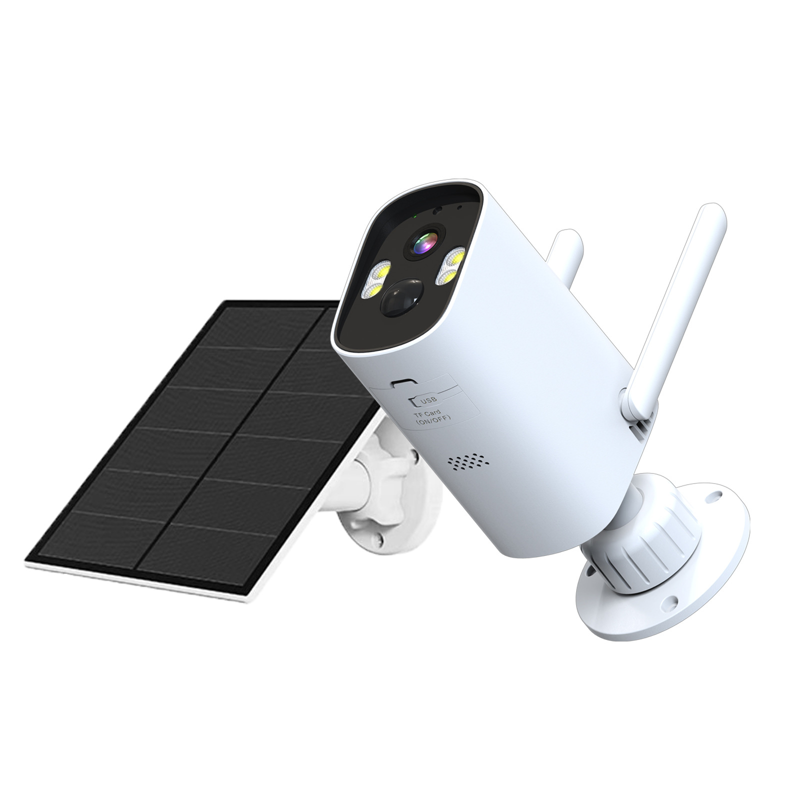Outdoor Surveillance Camera with Solar Panel Low Power Consumption Waterproof Wireless Intelligent iCSee Bullet Camera
