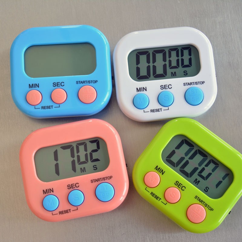 Chinese and English Small Electronic Timer Large Screen Countdown Student Time Management Timer Kitchen Cooking Timer