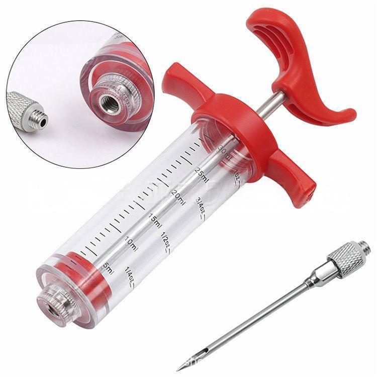 Roast Juice Injector Set Seasoning Injector Hardware Turkey Needle BBQ Food Needle Kitchen Roast Meat