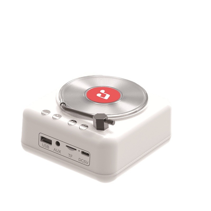 H3 Vinyl Bluetooth Speaker CD Player Record Player Portable Light Gramophone Small Gift