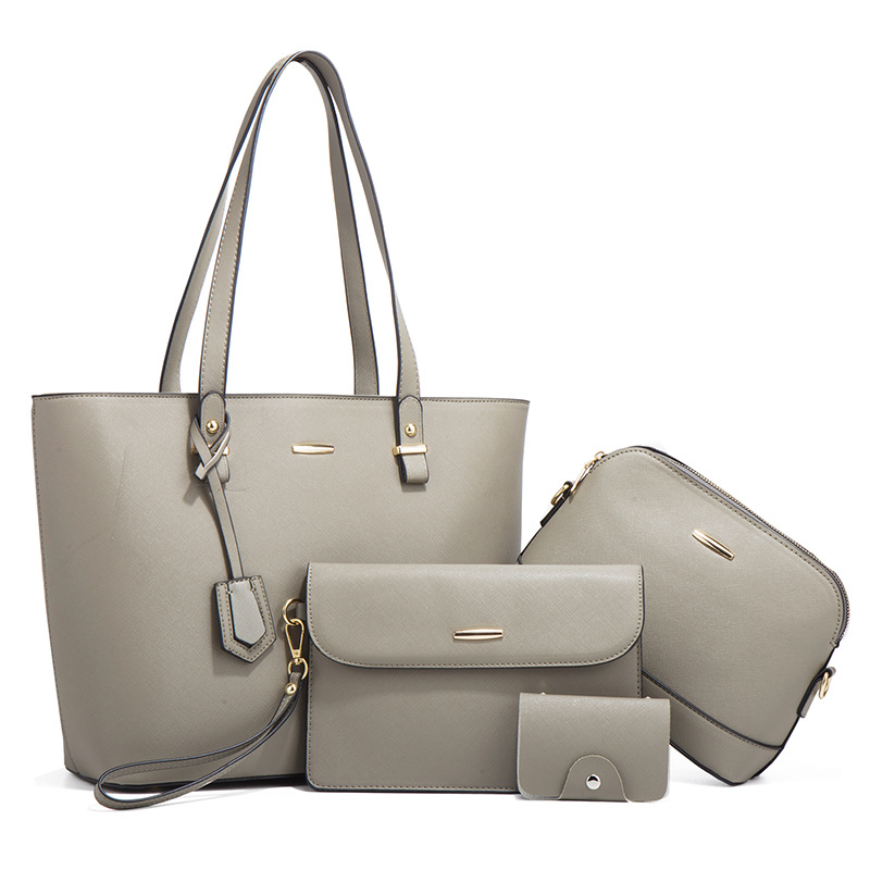 2026 new large capacity four-piece handbag, simple mother-child bag, shoulder crossbody bag for women