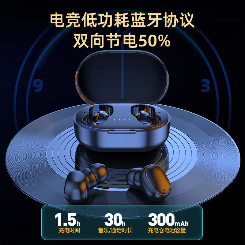 Private mold semi-in-ear Bluetooth earphones high fidelity sound quality long battery life wireless earphones heavy bass music earphones