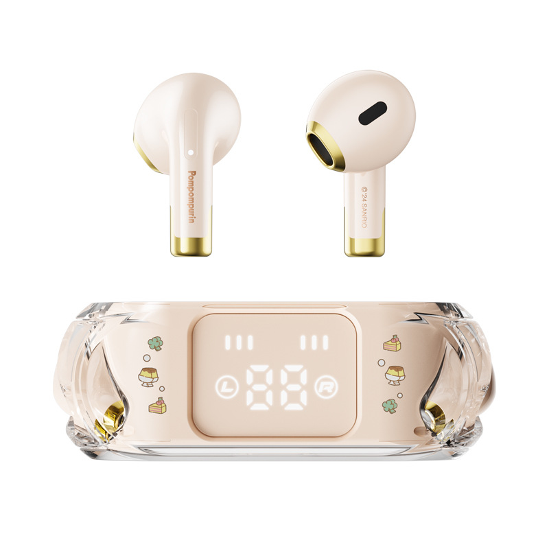 Sanrio Bluetooth Earphones Strip-Type Cute Portable Transparent Sports In-Ear Earphones Long Battery Life Good Sound Quality