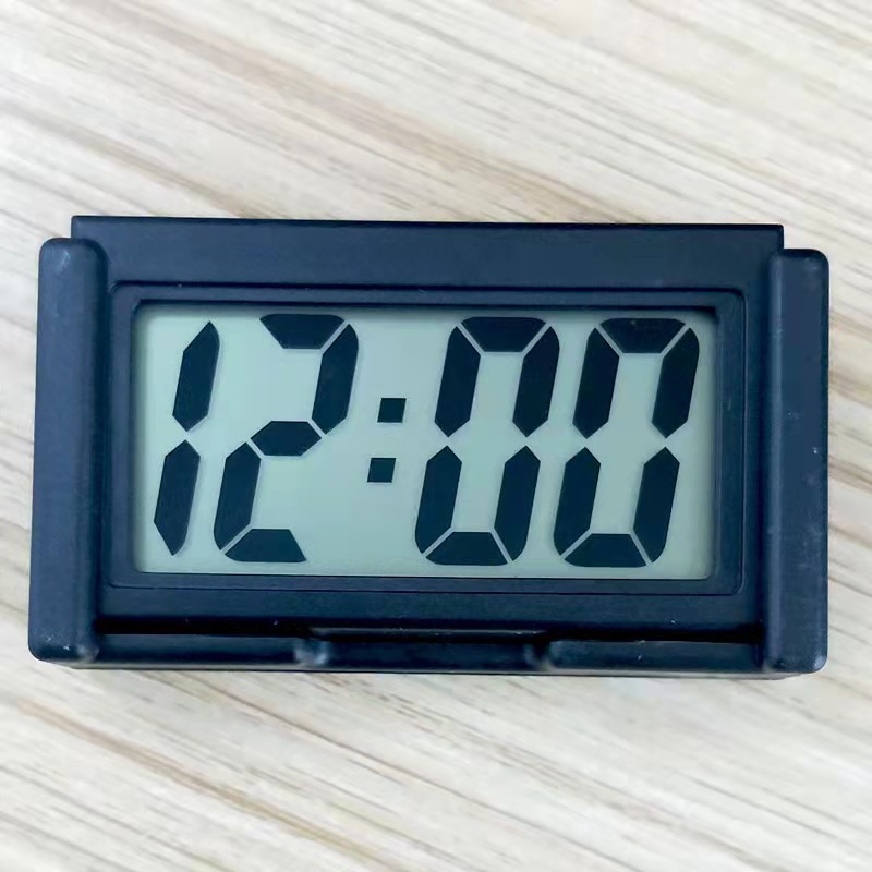 Mini portable car clock simple quadrangular electronic clock student children silent desktop clock can be pasted