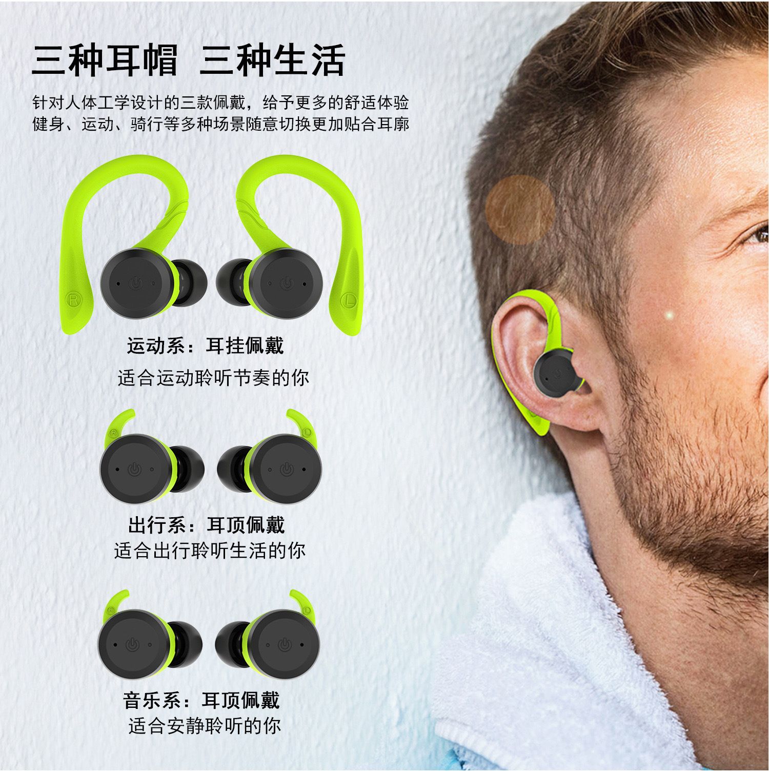 Translation Bluetooth Earphones Sports Earphones Waterproof Bluetooth Earphones Ultra-long Standby Wireless Bluetooth Earphones