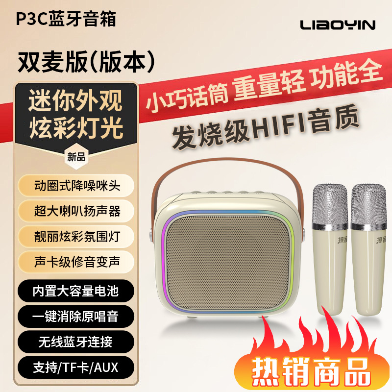 Bluetooth speaker karaoke speaker appearance patent home portable integrated microphone wireless microphone 2026 new