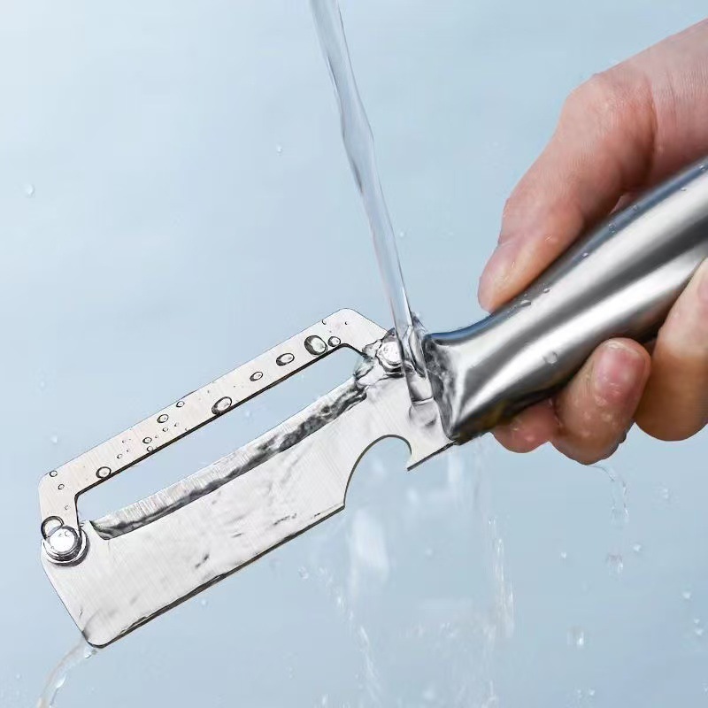 All-steel integrated stainless steel peeler multifunctional kitchen fruit potato sugarcane peeler