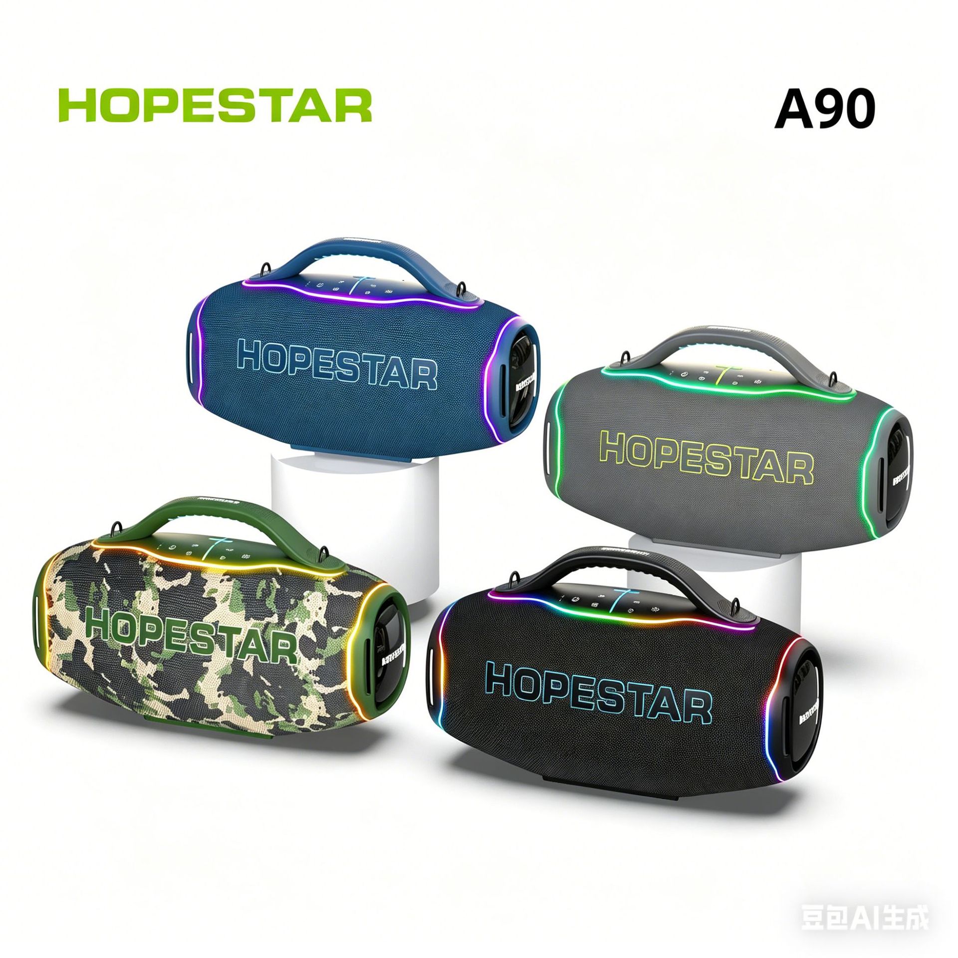 Huada new手提 Bluetooth speaker subwoofer outdoor portable audio A90 high power 700 with mic K song