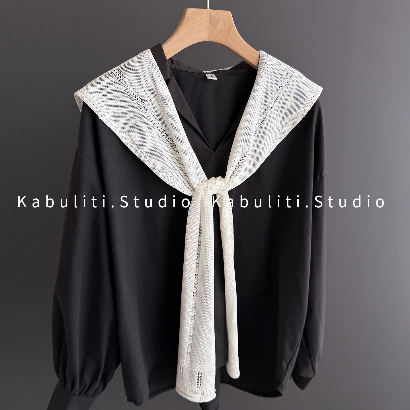 Outerwear knitted small shawl women off-white office air-conditioned room neck protection cape thin scarf matching shirt skirt