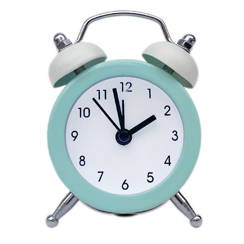 Mini Metal Alarm Clock Cute Novelty 5cm Handle Clock Can Add Logo Alarm Clock