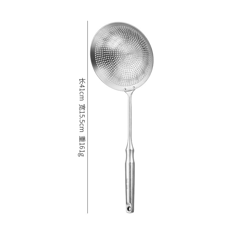 201 stainless steel punched slotted spoon kitchen household slotted spoon tool noodle large slotted spoon skimmer noodle draining spoon