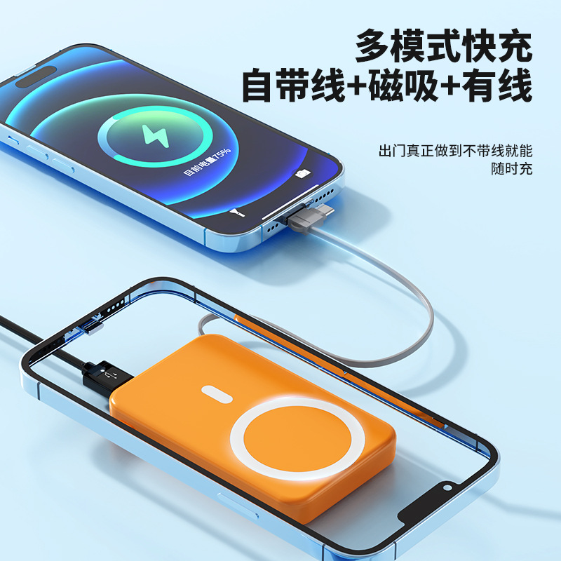 MagSafe Magnetic Wireless Power Bank 10000mAh Large Capacity Foldable Stand 15W Mobile Power