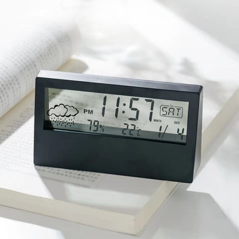 LCD Large Screen Alarm Clock Desktop Type Simple Multifunctional Silent Digital Electronic Alarm Clock