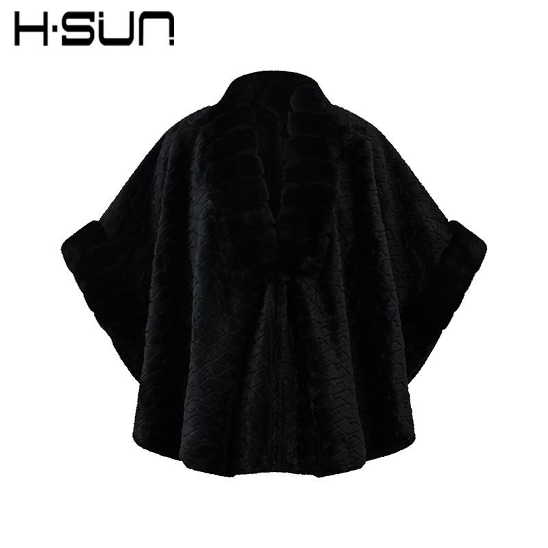 2026 New Faux Fur Rabbit Fur Scarf Women's Knit Cape Small Jacket Women's Autumn and Winter Loose New