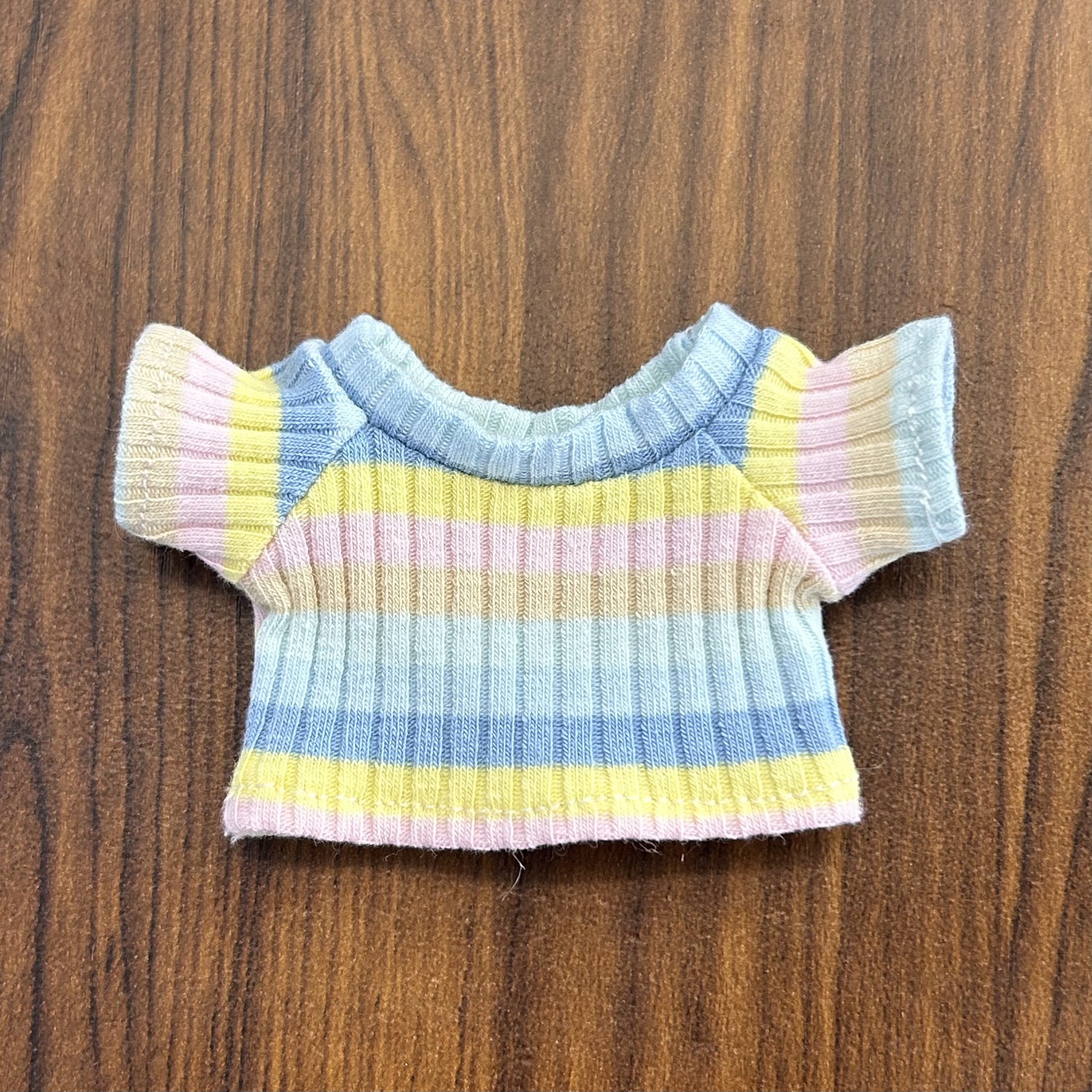 10cm doll clothing rainbow sweater kt cat Labubu outfit accessory plush toy replacement accessory wholesale