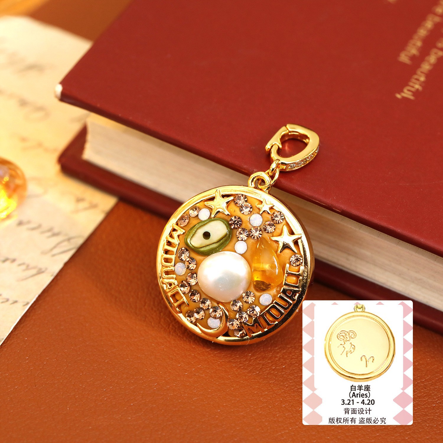 Vintage Oil Painting Style Necklace Pendant DIY Handmade Necklace Pendant Baroque Pearl Petal Sweater Chain