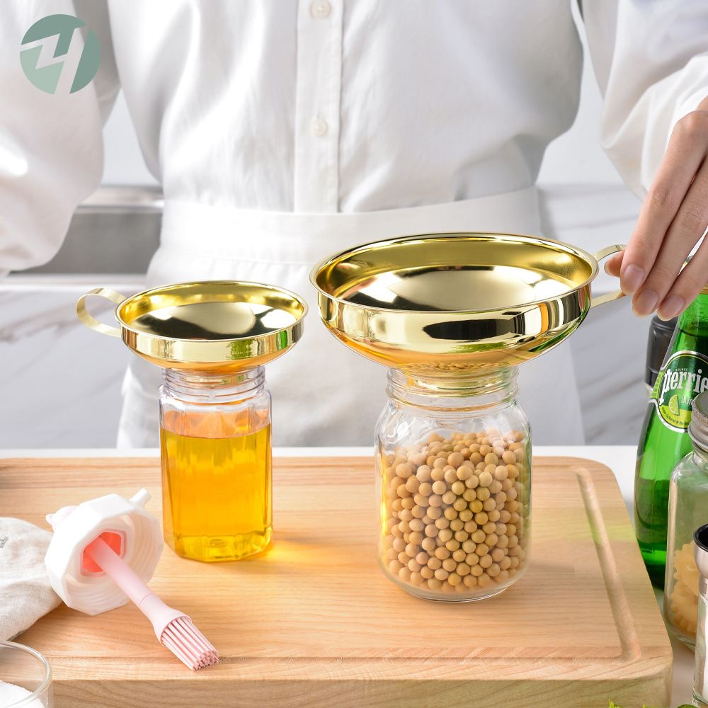 Kitchen Stainless Steel Funnel Jam Salad Dressing Wide Mouth Funnel Wide Mouth Canning Funnel