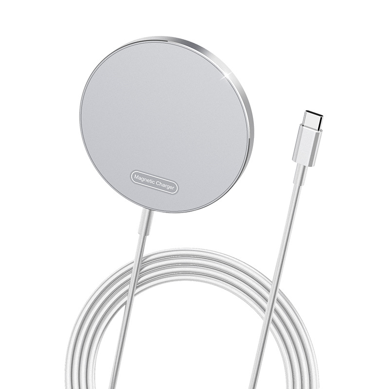 Mini Magnetic Wireless Charger 15W Fast Charging Portable Type-C Universal Desktop Wireless Charger