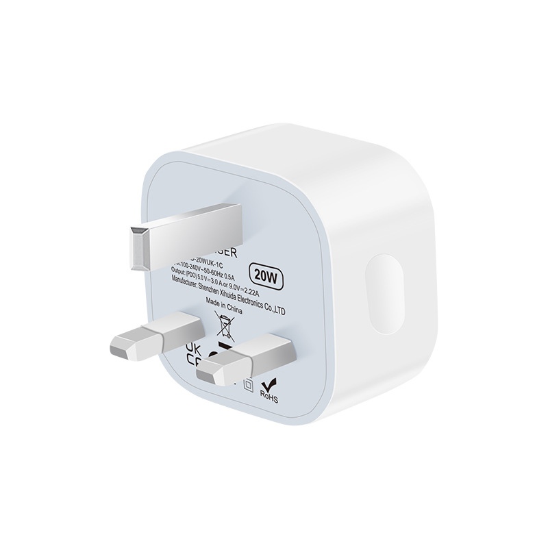 PD20W charger type-c port fast charging for Apple 15 charger UKCA certified PD20W UK standard