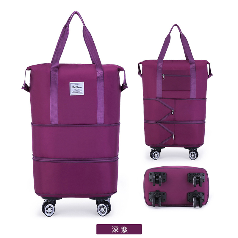 Travel bag women large capacity with universal wheel handheld pulley foldable waiting for delivery luggage storage bag short trip business trip moving