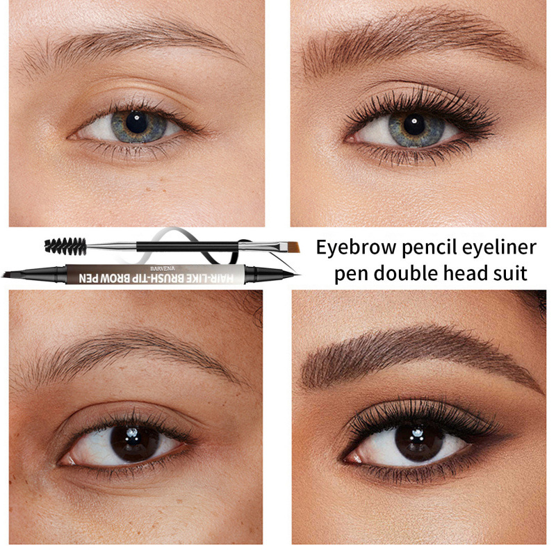 BARVENA Natural Flowing Wild Eyebrow Pencil Waterproof Sweatproof Dual-End Eyebrow Pencil
