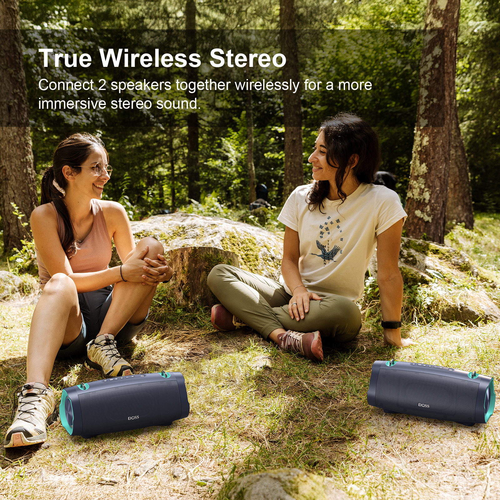 DOSS New Product Outdoor Bluetooth Speaker High Power Heavy Bass Waterproof External Charging Mobile Phone Tablet Universal
