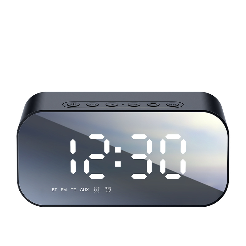 Havit M3 Desktop Alarm Clock Speaker, Home Radio Mirror Wireless Clock Bluetooth Speaker Gift