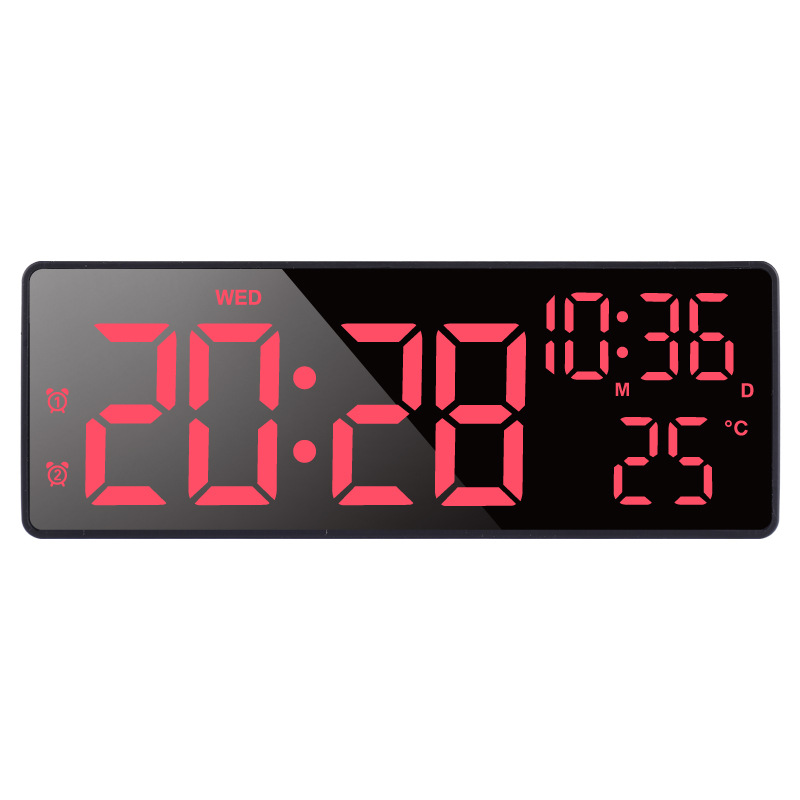 LED Touch Clock Digital Temperature Date Electronic Clock Multifunctional Timer Battery Alarm Clock Perpetual Calendar