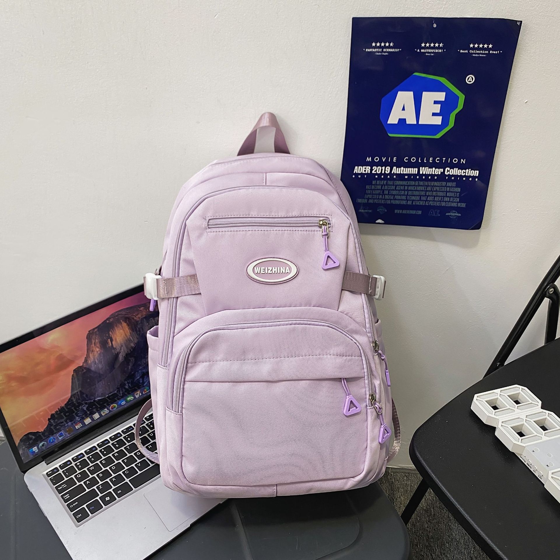 School Bag for College Women Travel Backpack for Junior High and High School Boys Men's Casual Simple Large Capacity Laptop Bag