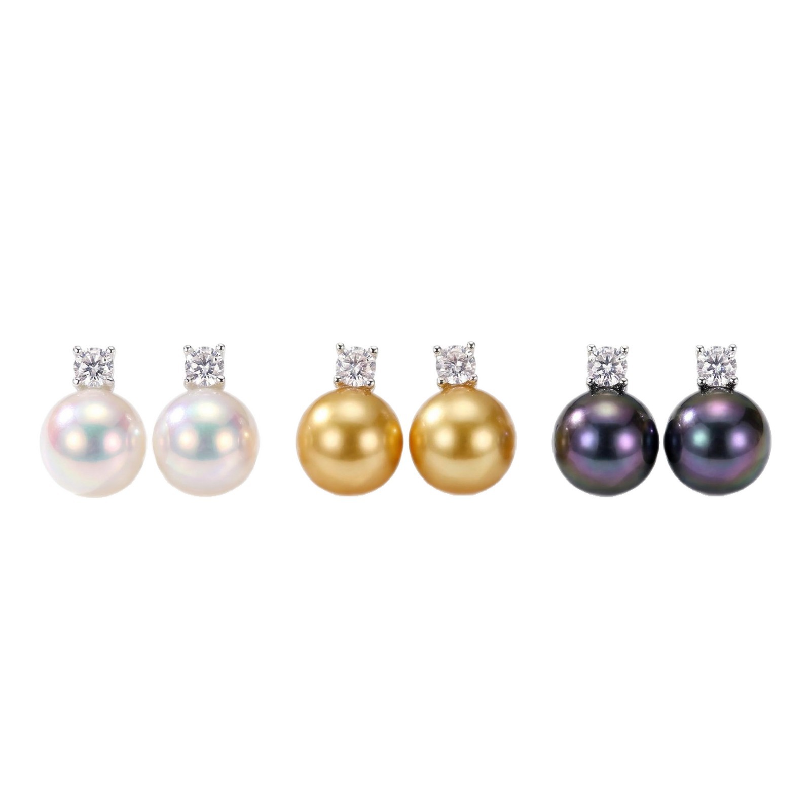 Aurora Tiannu Baby Strong Luster Dai Fei Swarovski Pearl Earrings for Women Zircon Earrings