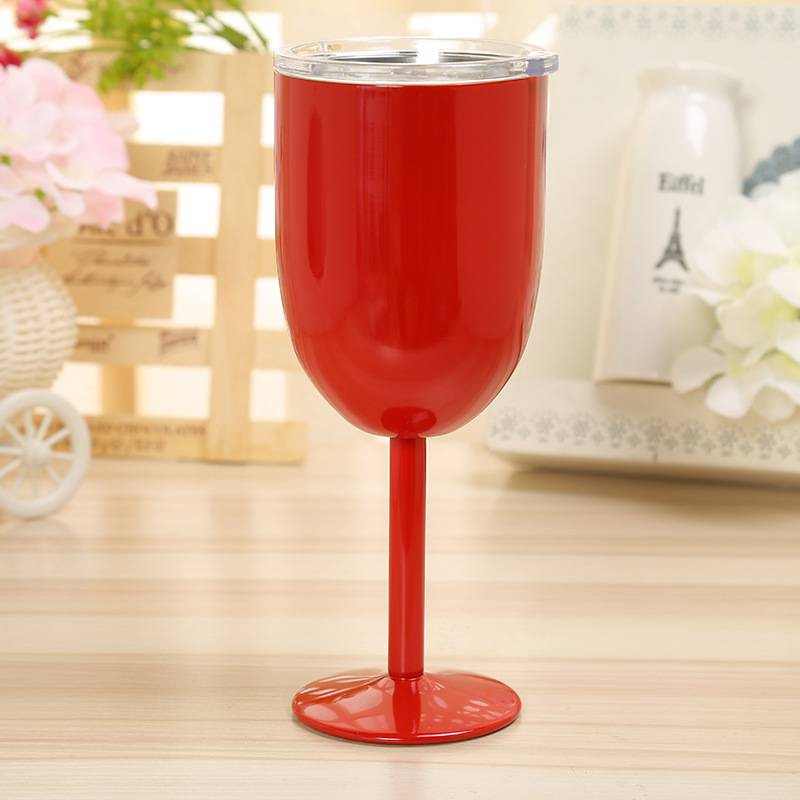 304 stainless steel goblet wine glass double-layer vacuum insulated champagne cocktail cup