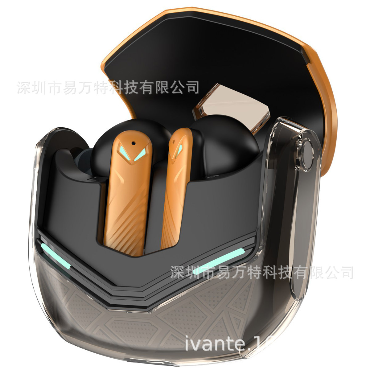IVANTE S45 Private Mold Gaming Low Latency ANC Noise Reduction TWS Wireless In-Ear Bluetooth Headphones