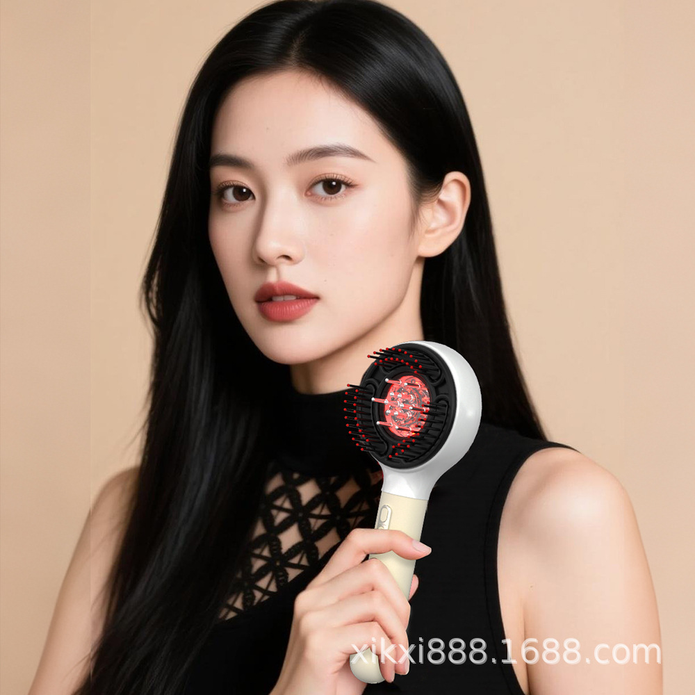 Red Light Microcurrent Scalp Applicator Electric Head Massage Instrument Comb Conduction Comb Hair Growth Liquid Applicator Fully Automatic
