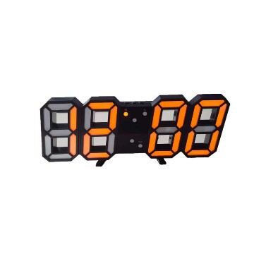 3D Digital Alarm Clock Home Desktop Clock Wall-Mounted Living Room LED Wall-Mounted Electronic Clock Wall Clock