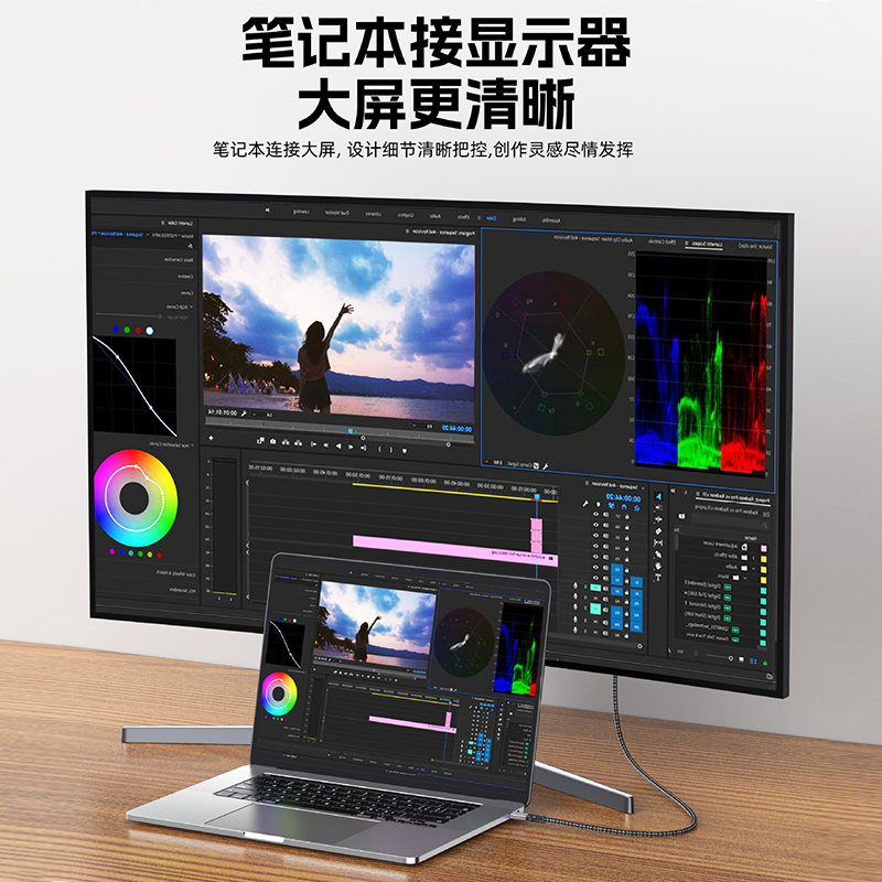 Large DP to HDMI 4K HD adapter desktop computer laptop connect monitor screen projection adapter male to female