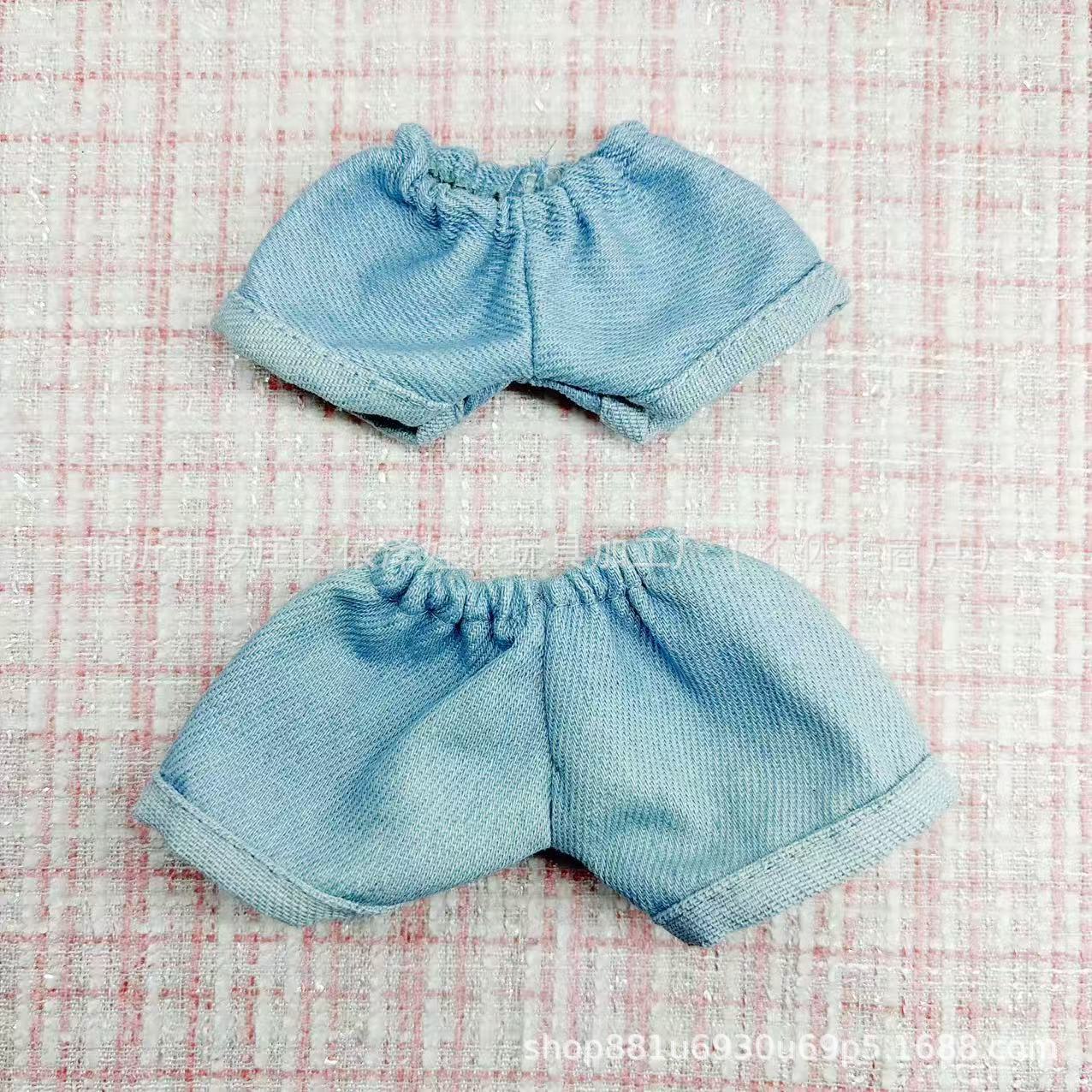 20CM Doll Pants Cotton Doll 17CM Labubu Doll Clothes Small Pants Floppy Ear Rabbit Jeans