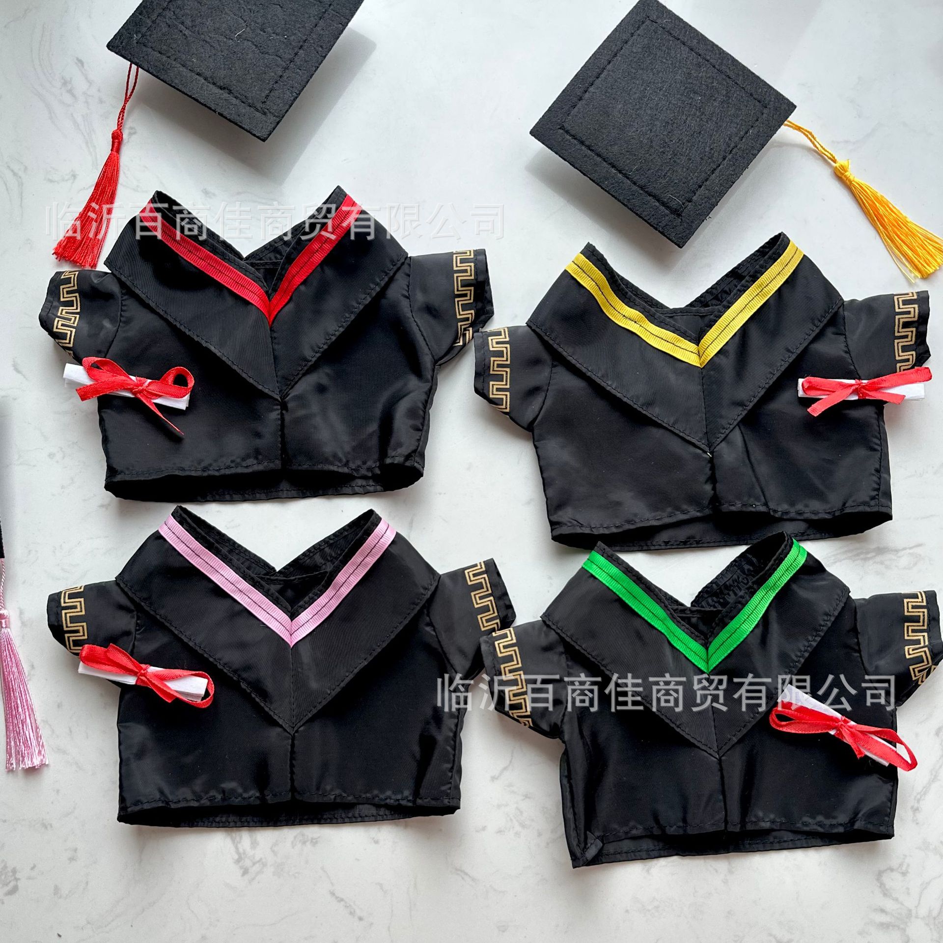Doctoral uniform graduation bear 30CM plush bachelor's cap certificate doll scarf hat toy doll clothes